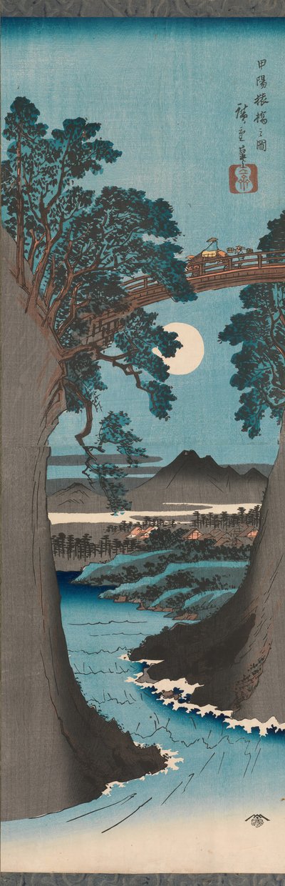 Möngke y B powód spotkania członka P Rovinse Koyo Saruhashi, prawda? 1841-42. autorstwa Ando Hiroshige
