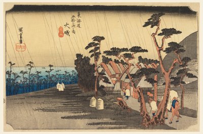 Linia Tory (Oiso i Lager Rain) autorstwa Ando Hiroshige