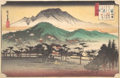 Dzwony nieszporów w świątyni Mii, ca. 1832., ca. 1832. autorstwa Ando Hiroshige