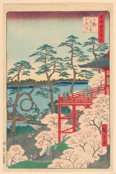 Dzielnica Yamashita, Ueno (Ueno Yamashita) Z serii Sto widoków Edo autorstwa Ando Hiroshige