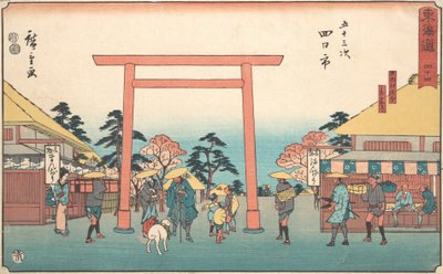 Yokkaichi, co? 1840. , komar. 1840. autorstwa Ando Hiroshige