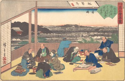 Yushima Matsu Kane czy? 1840. , komar. 1840. autorstwa Ando Hiroshige