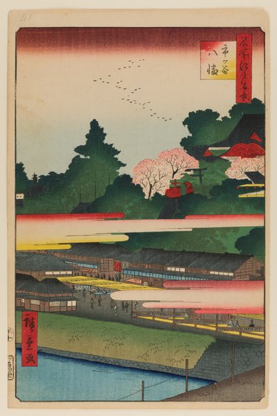 Świątynia Ichigaya Hachiman autorstwa Ando or Utagawa Hiroshige