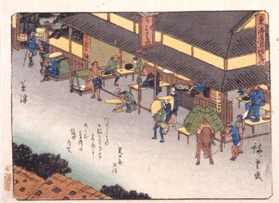 Kasatsupolis autorstwa Ando or Utagawa Hiroshige