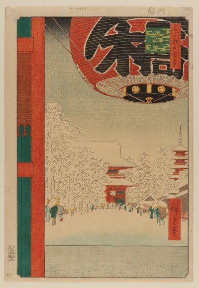 Świątynia Kinryuzan, Asakusa (Asakusa Kinryuzan) autorstwa Ando or Utagawa Hiroshige
