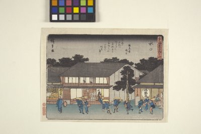 Minakuchi autorstwa Ando or Utagawa Hiroshige