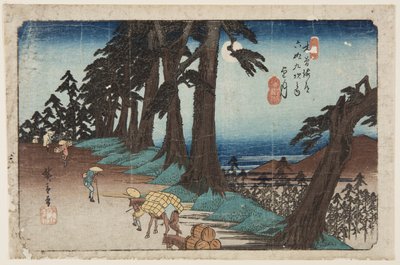 nr 26, Mochizuki (kolorowy drzeworyt) autorstwa Ando or Utagawa Hiroshige