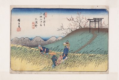 Nr 42, Midono (kolorowy drzeworyt) autorstwa Ando or Utagawa Hiroshige