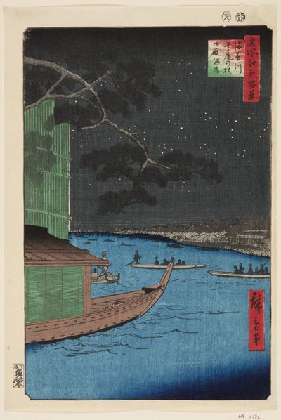 Plan kontaktu Pineo f Sutsu d Asakusa River (koń Matsu i śmierć głodowa obrony rzeki Asakusa) autorstwa Ando or Utagawa Hiroshige