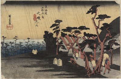 Deszcz księżniczki Tory, O_iso, c. 1833 autorstwa Ando or Utagawa Hiroshige