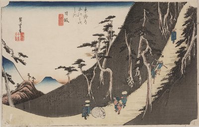 Nakayama z Saya autorstwa Ando or Utagawa Hiroshige