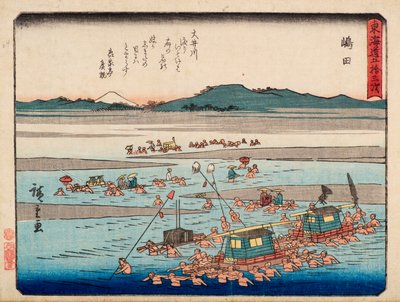 Shimada autorstwa Ando or Utagawa Hiroshige
