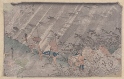 Posłuchaj (Czarny drzeworyt) autorstwa Ando or Utagawa Hiroshige