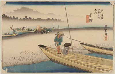 Rzeka Tenryu autorstwa Ando or Utagawa Hiroshige