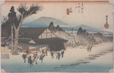 Wioska Mekawa autorstwa Ando or Utagawa Hiroshige
