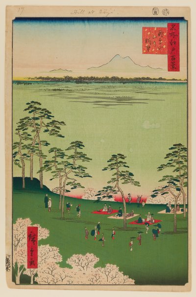 Widok na północ z Asukayamy autorstwa Ando or Utagawa Hiroshige
