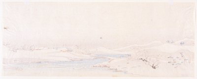 Zimowy krajobraz. Seria prowincji. autorstwa Ando or Utagawa Hiroshige