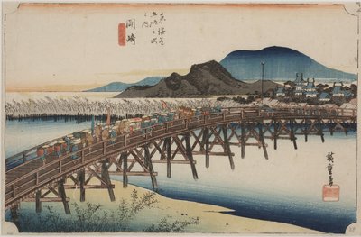 Yahagi B autorstwa Ando or Utagawa Hiroshige