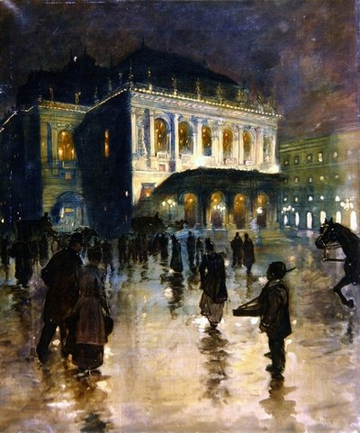 Opera, Budapeszt (olej na płótnie) autorstwa Andor Dudits