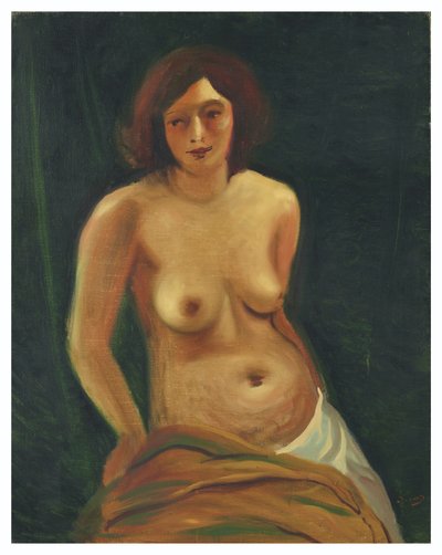 Popiersie siedzącej kobiety topless autorstwa Andre Derain