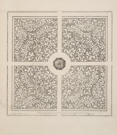 Projekt dla Parter, z Theater des Plans et Jardinages, wyd. 1652 (rycina) autorstwa André Mollet