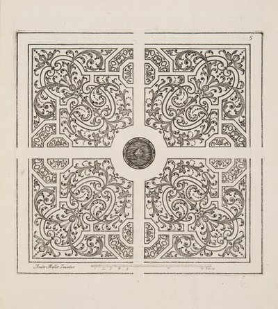 Projekt dla Parter, z Theater des Plans et Jardinages, wyd. 1652 (rycina) autorstwa André Mollet