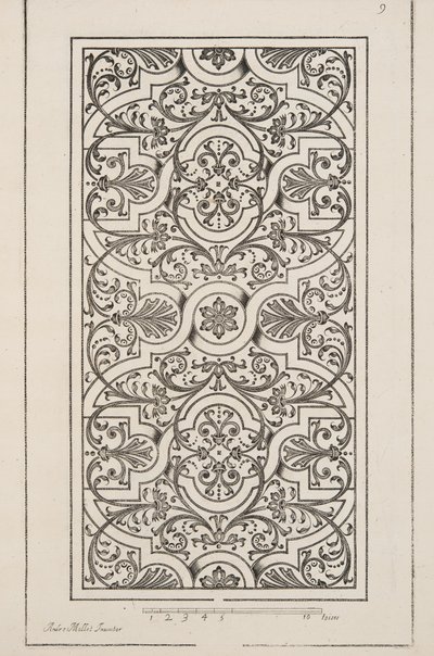 Projekt dla Parter, z Theater des Plans et Jardinages, wyd. 1652 (rycina) autorstwa André Mollet
