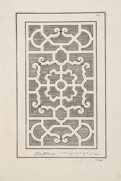 Projekt dla Parter, z Theater des Plans et Jardinages, wyd. 1652 (rycina) autorstwa André Mollet