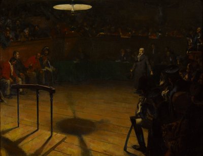 Jan Valjean przed sądem przysięgłych w Arras, 1904. autorstwa André Victor Édouard Devambez