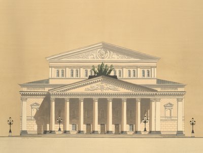 Teatr Bolszoj, Moskwa, Rosja autorstwa Andras Kaldor