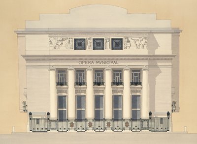 Opera Municipal, Marsylia, Francja autorstwa Andras Kaldor