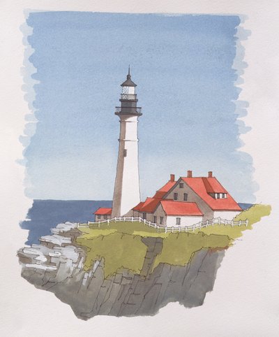 Latarnia morska Portland Head, Maine, USA autorstwa Andras Kaldor