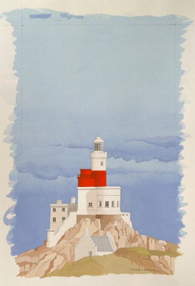 Latarnia morska Skerries, Anglesey, Walia autorstwa Andras Kaldor