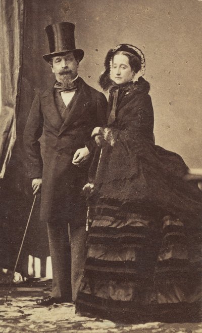 [Napoleon III i cesarzowa Eugenia], ca. 1865. autorstwa Andre Adolphe Eugene Disderi