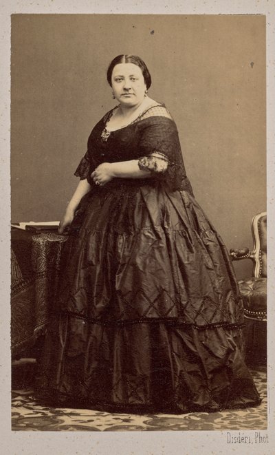 Portret śpiewaczki operowej Marietty Alboni 1826-1894 , 1862. autorstwa Andre Adolphe Eugene Disderi