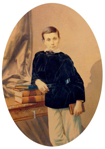 Książę Albert I Monako, ok. 1860 (zdjęcie malowane) autorstwa Andre Adolphe Eugene Disderi
