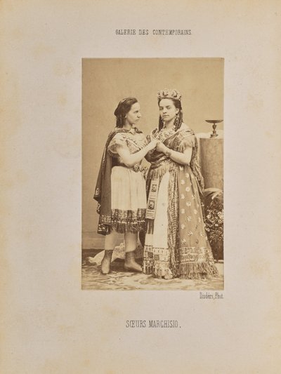Siostry Marchisio autorstwa Andre Adolphe Eugene Disderi