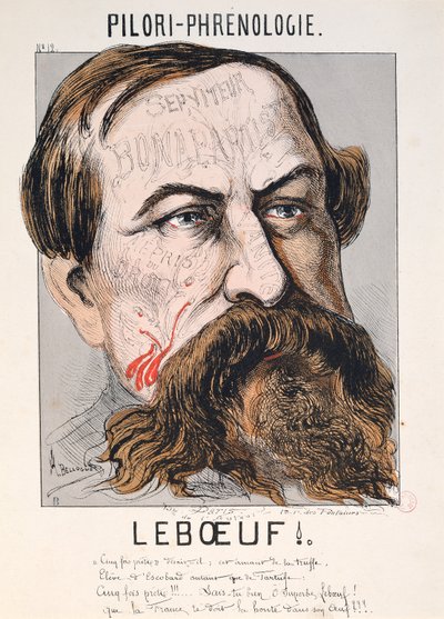 Pręgierz-frenologia: Leboeuf (rycina) autorstwa Andre Belloguet