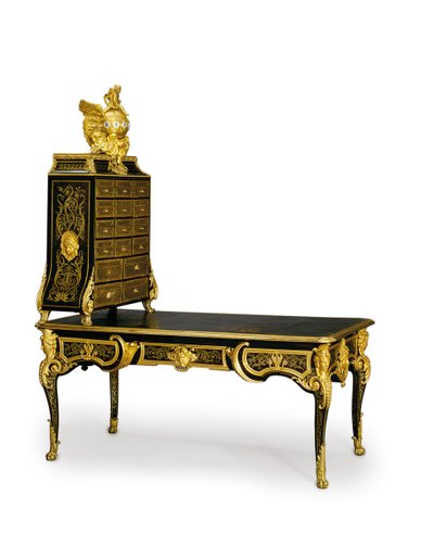 Biurko w stylu Ludwika XV i kartoniarz, 1725-50 autorstwa Andre Charles Boulle