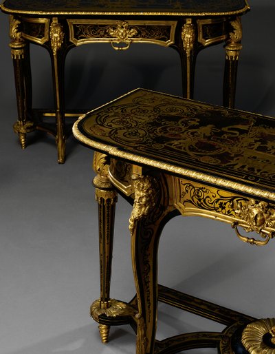Dopasowana para stołów na molo w stylu Ludwika XIV, ok. 1710 autorstwa Andre Charles Boulle