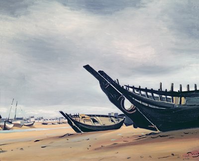 Łodzie na plaży w Camaret autorstwa Andre Derain