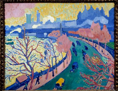 Charing Cross Bridge, Londyn autorstwa Andre Derain