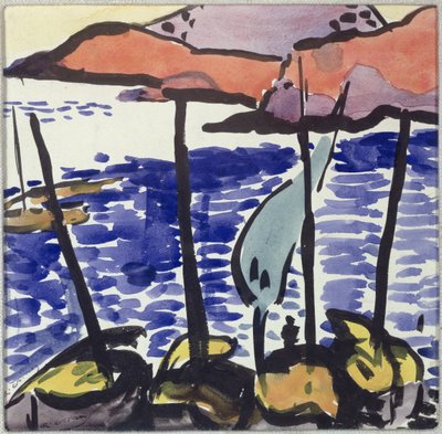 Łodzie wędkarskie w Collioure autorstwa Andre Derain