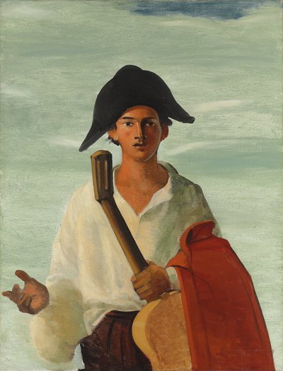 Arlekin trzymający gitarę, ok. 1930 (olej na płótnie) autorstwa Andre Derain
