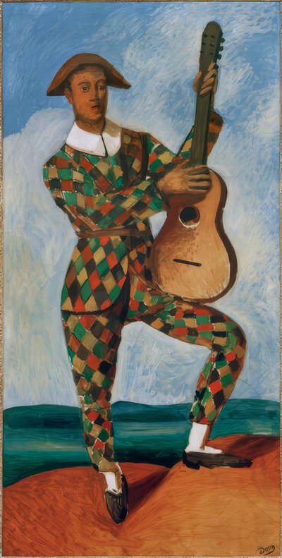 Harlequin z gitarą autorstwa Andre Derain