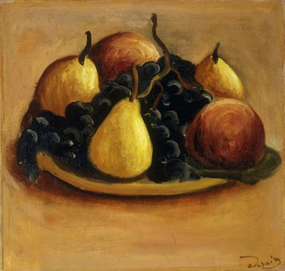 Gruszki, brzoskwinie i winogrona; Poires, Peches et Raisins autorstwa Andre Derain