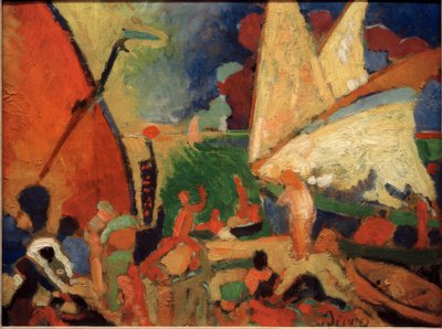 Żaglówki w Collioure autorstwa Andre Derain