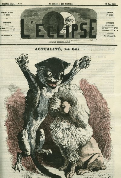 Actualite, ilustracja do wystawy „Pies i kot” w Paryżu. Okładka w „”L