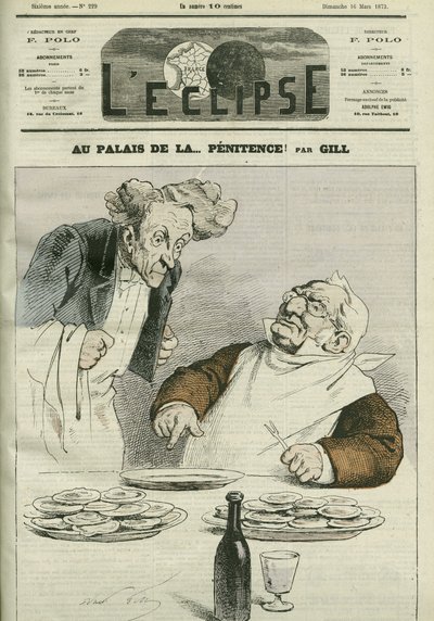 W pałacu pokuty karykatura prezydenta republiki Adolfa Thiersa (1797-1877). Okładka w „” L