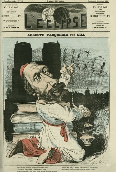 Auguste Vacquerie (1819-1895), francuski poeta, dramaturg i dziennikarz. Okładka w „” L